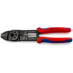 Knipex Crimpzange mit Mehrkomponenten-Hüllen schwarz lackiert 230 mm (SB-Karte/Blister) Nr. 97 21 215 SB