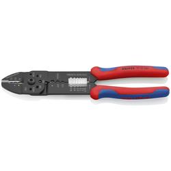 Knipex Crimpzange mit Mehrkomponenten-Hüllen schwarz lackiert 240 mm (SB-Karte/Blister) Nr. 97 32 240 SB