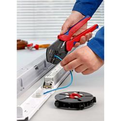 Knipex MultiCrimp® Crimpzange mit Wechselmagazin mit Mehrkomponenten-Hüllen brüniert 250 mm Nr. 97 33 01