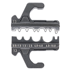 Knipex Crimpeinsatz für unisolierte Quetsch-, Rohr- und Presskabelschuhe nach DIN 46234 und DIN 46235 sowie unisolierte Quetsch-, Stoß- und Pressverbinder nach DIN 46341 und DIN 46267 Nr. 97 39 13