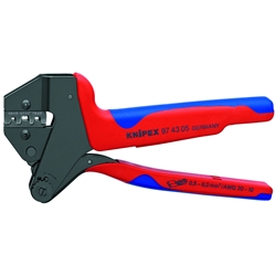 Knipex Crimp-Systemzange für auswechselbare Crimpeinsätze mit Mehrkomponenten-Hüllen brüniert 200 mm Nr. 97 43 05