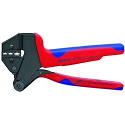 Knipex Crimp-Systemzange für auswechselbare Crimpeinsätze mit Mehrkomponenten-Hüllen brüniert 200 mm Nr. 97 43 06