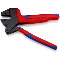 Knipex Crimp-Systemzange für auswechselbare Crimpeinsätze mit Mehrkomponenten-Hüllen brüniert 200 mm (SB-Karte/Blister) Nr. 97 43 200 A