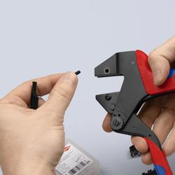 Knipex Crimp-Systemzange für auswechselbare Crimpeinsätze mit Mehrkomponenten-Hüllen brüniert 200 mm Nr. 97 43 200