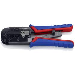 Knipex Crimpzange für Westernstecker mit Mehrkomponenten-Hüllen brüniert 190 mm (SB-Karte/Blister) Nr. 97 51 10 SB