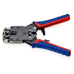 Knipex Crimpzange für Westernstecker mit Mehrkomponenten-Hüllen brüniert 200 mm (SB-Karte/Blister) Nr. 97 51 12 SB