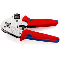 Knipex Vierdornpresszange für gedrehte Kontakte mit Mehrkomponenten-Hüllen verchromt 180 mm Nr. 97 52 63