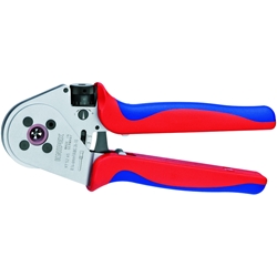 Knipex Vierdornpresszange für gedrehte Kontakte mit Mehrkomponenten-Hüllen verchromt 250 mm Nr. 97 52 65 A