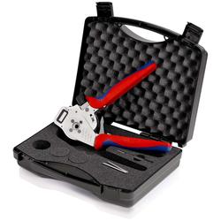 Knipex Vierdornpresszange für gedrehte Kontakte mit Mehrkomponenten-Hüllen verchromt 250 mm Nr. 97 52 65 DG