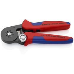 Knipex Selbsteinstellende Crimpzange für Aderendhülsen mit Seiteneinführung mit Mehrkomponenten-Hüllen brüniert 180 mm (SB-Karte/Blister) Nr. 97 53 04 SB