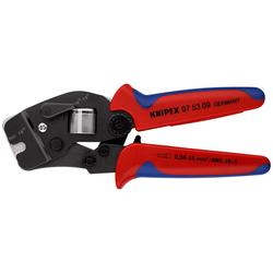 Knipex Selbsteinstellende Crimpzange für Aderendhülsen mit Fronteinführung mit Mehrkomponenten-Hüllen brüniert 190 mm (SB-Karte/Blister) Nr. 97 53 09 SB