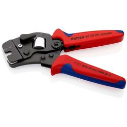 Knipex Selbsteinstellende Crimpzange für Aderendhülsen mit Fronteinführung mit Mehrkomponenten-Hüllen brüniert 190 mm (SB-Karte/Blister) Nr. 97 53 09 SB