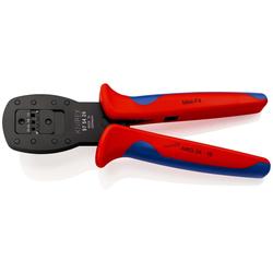 Knipex Crimpzange für Miniaturstecker Parallelcrimp Zum Vercrimpen von Steckern der Serie Mini-Fit® von Molex LLC mit Mehrkomponenten-Hüllen brüniert 190 mm Nr. 97 54 26