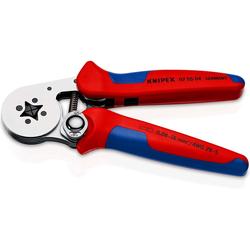 Knipex Selbsteinstellende Crimpzange für Aderendhülsen mit Seiteneinführung mit Mehrkomponenten-Hüllen verchromt 180 mm Nr. 97 55 04