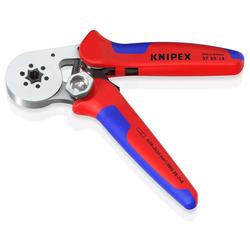 Knipex Selbsteinstellende Crimpzange für Aderendhülsen mit Seiteneinführung mit Mehrkomponenten-Hüllen verchromt 180 mm Nr. 97 55 14