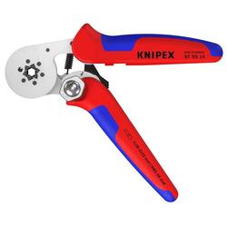 Knipex Selbsteinstellende Crimpzange für Aderendhülsen mit Seiteneinführung mit Mehrkomponenten-Hüllen verchromt 180 mm Nr. 97 55 14