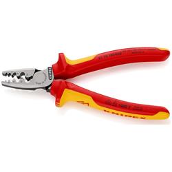 Knipex Crimpzange für Aderendhülsen isoliert mit Mehrkomponenten-Hüllen, VDE-geprüft 180 mm (SB-Karte/Blister) Nr. 97 78 180 SB