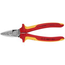 Knipex Crimpzange für Aderendhülsen isoliert mit Mehrkomponenten-Hüllen, VDE-geprüft 180 mm (SB-Karte/Blister) Nr. 97 78 180 SB