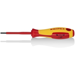 Knipex Schraubendreher für Innensechskantschrauben isolierender Mehrkomponenten-Griff, VDE-geprüft brüniert 182 mm Nr. 98 13 30