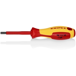 Knipex Schraubendreher für Innensechskantschrauben isolierender Mehrkomponenten-Griff, VDE-geprüft brüniert 187 mm Nr. 98 13 50