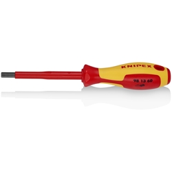 Knipex Schraubendreher für Innensechskantschrauben isolierender Mehrkomponenten-Griff, VDE-geprüft brüniert 212 mm Nr. 98 13 60