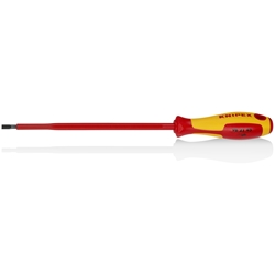 Knipex Schraubendreher für Schlitzschrauben isolierender Mehrkomponenten-Griff, VDE-geprüft brüniert 287 mm Nr. 98 21 45