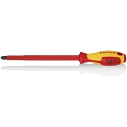 Knipex Schraubendreher für Kreuzschlitzschrauben Phillips PH® isolierender Mehrkomponenten-Griff, VDE-geprüft brüniert 320 mm Nr. 98 24 04