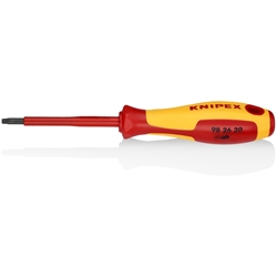 Knipex Schraubendreher für Torx®-Schrauben isolierender Mehrkomponenten-Griff, VDE-geprüft brüniert 185 mm Nr. 98 26 20