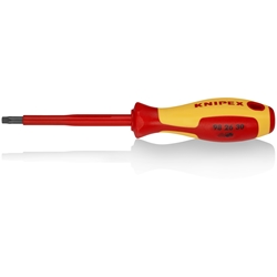 Knipex Schraubendreher für Torx®-Schrauben isolierender Mehrkomponenten-Griff, VDE-geprüft brüniert 210 mm Nr. 98 26 30