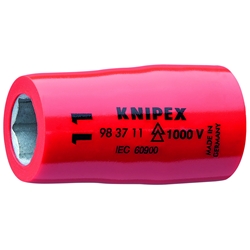 Knipex Steckschlüsseleinsatz für Sechskantschrauben mit Innenvierkant 3/8 Zoll 43 mm Nr. 98 37 11