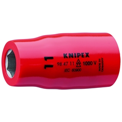 Knipex Steckschlüsseleinsatz für Sechskantschrauben mit Innenvierkant 1/2 Zoll 54 mm Nr. 98 47 11