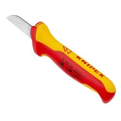 Knipex Kabelmesser isolierender Mehrkomponenten-Griff, VDE-geprüft 190 mm (SB-Karte/Blister) Nr. 98 52 SB