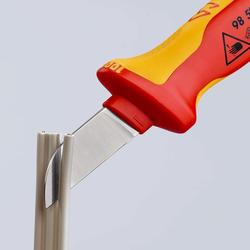 Knipex Kabelmesser isolierender Mehrkomponenten-Griff, VDE-geprüft 190 mm Nr. 98 52
