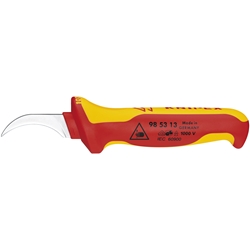 Knipex Abmantelungsmesser isolierender Mehrkomponenten-Griff, VDE-geprüft 190 mm Nr. 98 53 13
