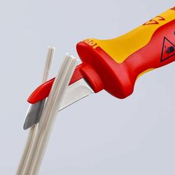 Knipex Kabelmesser isolierender Mehrkomponenten-Griff, VDE-geprüft 190 mm (SB-Karte/Blister) Nr. 98 54 SB