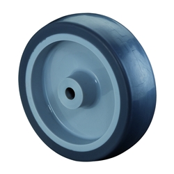Rad, Rad Ø 100mm, Thermoplastischer Gummi grau, Radb. 28mm, Nabenl. 32mm, Gleitlager, Radk. Kunststoff, Tragkr. 60kg Nr. A80.102