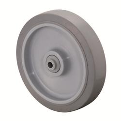 Rad, Rad Ø 160mm, Thermoplastischer Gummi grau, Radb. 45mm, Nabenl. 60mm, Kugellager, Radk. Kunststoff, Tragkr. 200kg Nr. A85.162