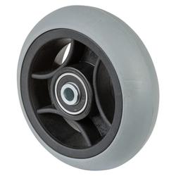 Rad, pannensicher 2-Komponenten, Rad Ø 100mm, Gummi grau, Radb. 32mm, Nabenl. 36mm, Kugellager, Radk. Kunststoff, Tragkr. 50kg Nr. A86.100