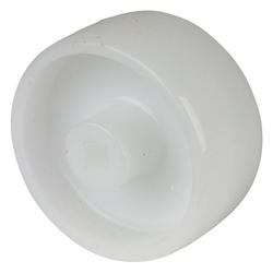 Rad, Rad Ø 58mm, Kunststoff weiß, Radb. 25mm, Nabenl. 33mm, Gleitlager, Radk. Kunststoff, Tragkr. 100kg Nr. A90.058