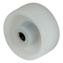 Rad, Rad Ø 65mm, Kunststoff weiß, Radb. 30mm, Nabenl. 40mm, Rollenlager, Radk. Kunststoff, Tragkr. 100kg Nr. B10.065