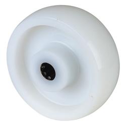 Rad, Rad Ø 125mm, Kunststoff weiß, Radb. 45mm, Nabenl. 58mm, Rollenlager, Radk. Kunststoff, Tragkr. 750kg Nr. B10.127