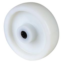 Rad, Rad Ø 150mm, Kunststoff weiß, Radb. 45mm, Nabenl. 58mm, Rollenlager, Radk. Kunststoff, Tragkr. 800kg Nr. B10.151