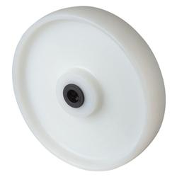 Rad, Rad Ø 250mm, Kunststoff weiß, Radb. 50mm, Nabenl. 60mm, Rollenlager, Radk. Kunststoff, Tragkr. 700kg Nr. B10.251