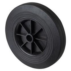 Rad, Rad Ø 250mm, Gummi schwarz, Radb. 50mm, Nabenl. 60mm, Gleitlager, Radk. Kunststoff, Tragkr. 250kg Nr. B40.251