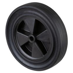 Rad, Rad Ø 300mm, Gummi schwarz, Radb. 55mm, Nabenl. 56mm, Gleitlager, Radk. Kunststoff, Tragkr. 120kg Nr. B40.300