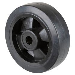 Rad, Rad Ø 160mm, Elastik-Reifen schwarz, Radb. 50mm, Nabenl. 58mm, Rollenlager, Radk. Kunststoff, Tragkr. 250kg Nr. B60.160
