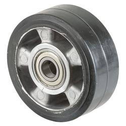 Rad, Rad Ø 125mm, Elastik-Reifen schwarz, Radb. 50mm, Nabenl. 50mm, Kugellager, Radk. Aluminium, Tragkr. 220kg Nr. B80.125