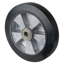 Rad, Rad Ø 250mm, Elastik-Reifen schwarz, Radb. 50mm, Nabenl. 60mm, Kugellager, Radk. Aluminium, Tragkr. 550kg Nr. B80.251