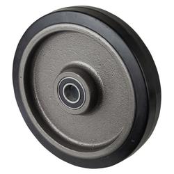 Rad, Rad Ø 250mm, Elastik-Reifen schwarz, Radb. 50mm, Nabenl. 60mm, Kugellager, Radk. Guss, Tragkr. 500kg Nr. B81.252