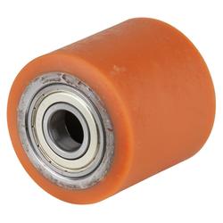 Rad, Rad Ø 75mm, Guss-Polyurethan rot 98+/-4 Shore A, Radb. 75mm, Nabenl. 75mm, Kugellager, Radk. Stahl, Tragkr. 570kg Nr. C40.75.20A